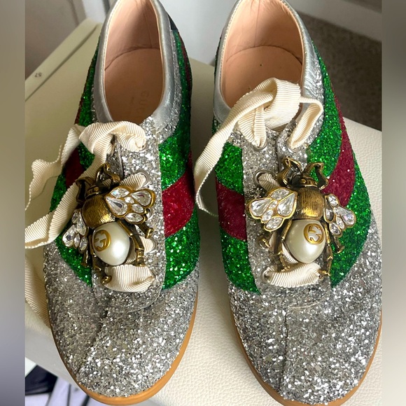 Gucci Falacer Glitter Trainers - Picture 1 of 6